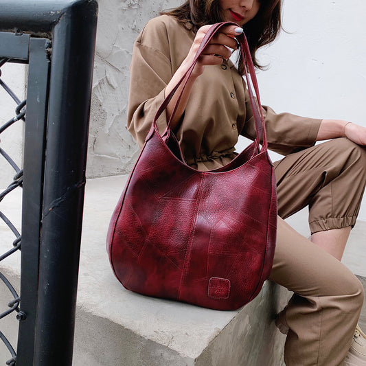 red shoulder bag