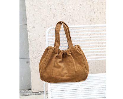 Corduroy Multi Pocket Shoulder Bag