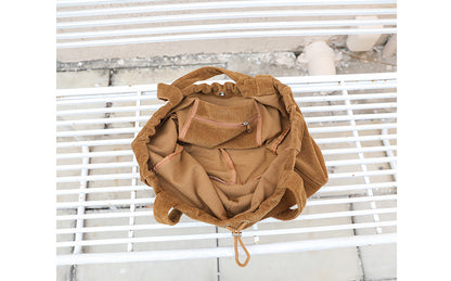 Corduroy Multi Pocket Shoulder Bag